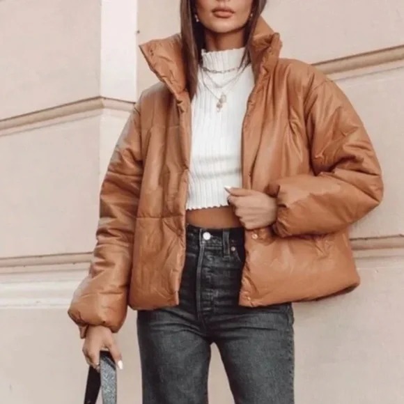 Lioness Jackets Coats Lioness Caramel Puffer Size Xs Poshmark